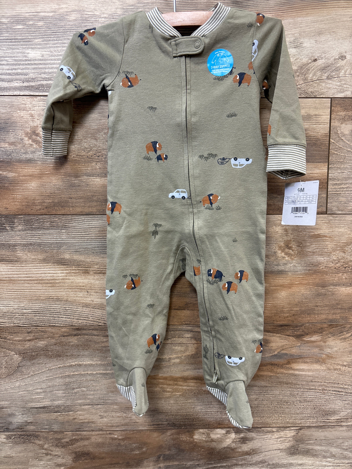 NEW Carter's Sleeper Green sz 9m