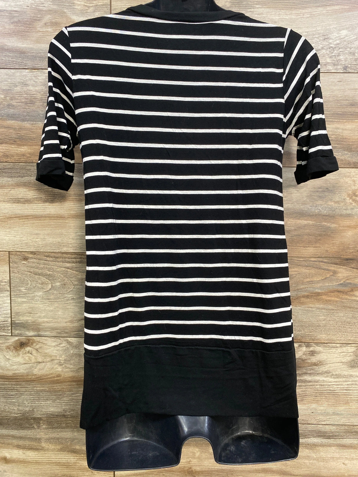 Nine Months Striped Nursing Shirt Black sz Medium