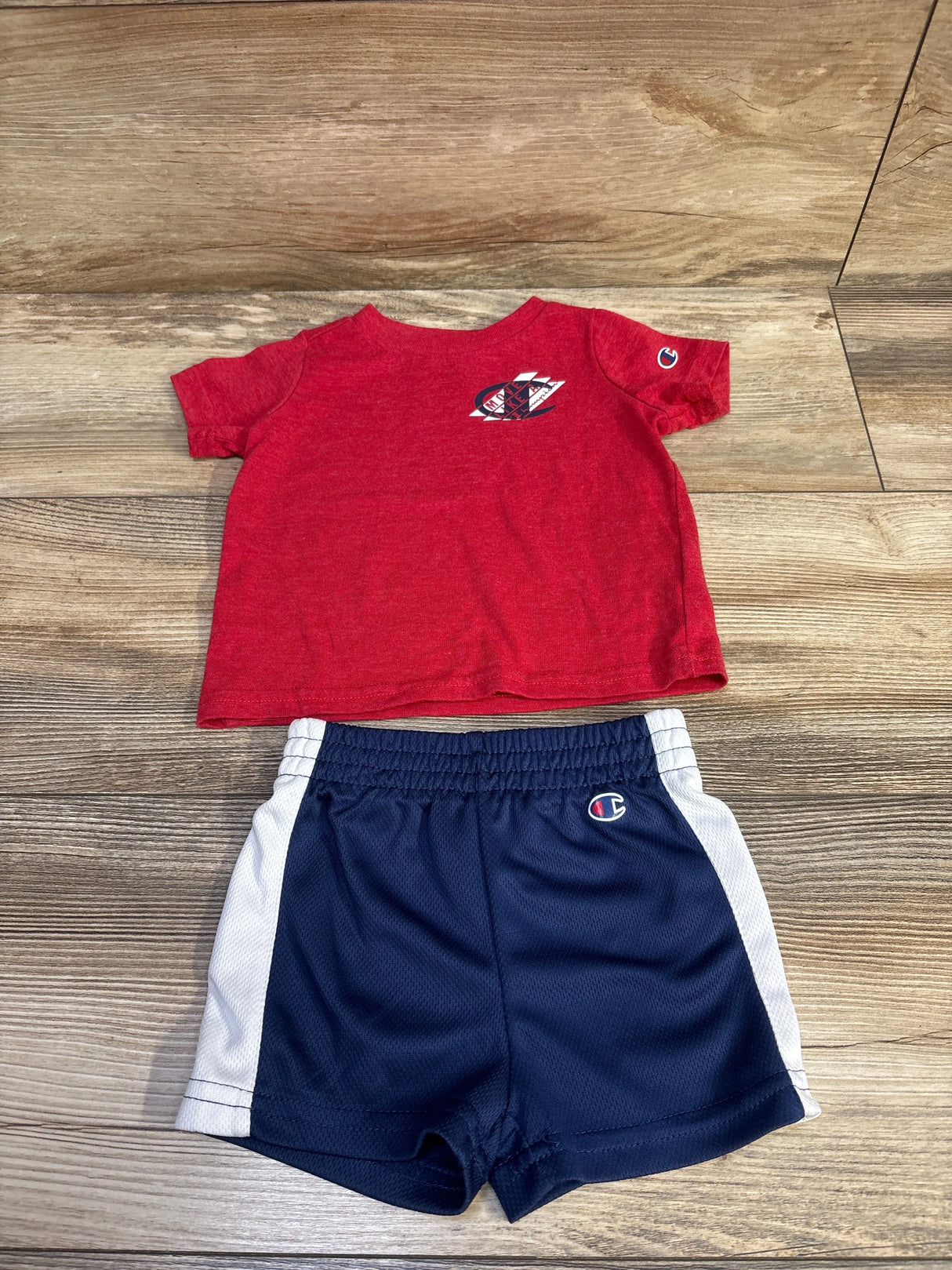 Champion 2pc Shirt & Shorts Set Red sz 6-9m
