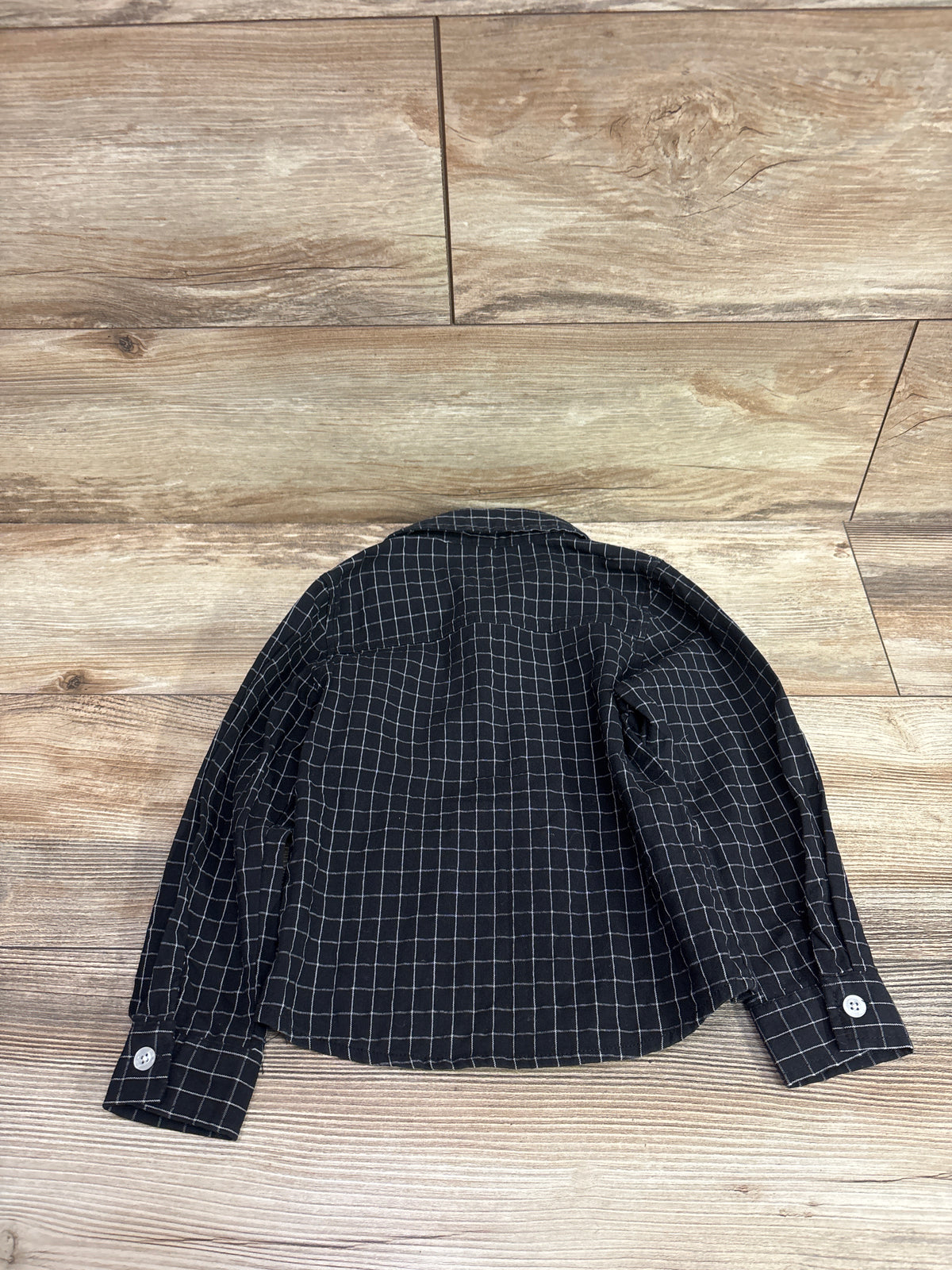 Ochenta Long Sleeve Button-Up Shirt Black sz 3T