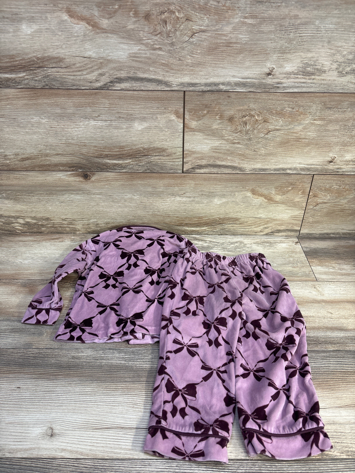 Betsey Johnson 2pc Coat Style Pajama Set Purple sz 24m