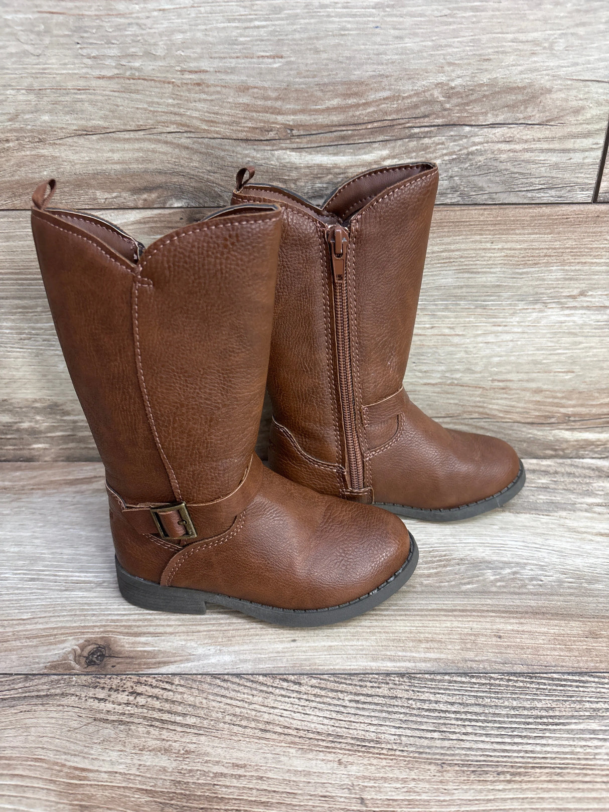 OshKosh Lumi Girls' Riding Boots Brown sz 8c