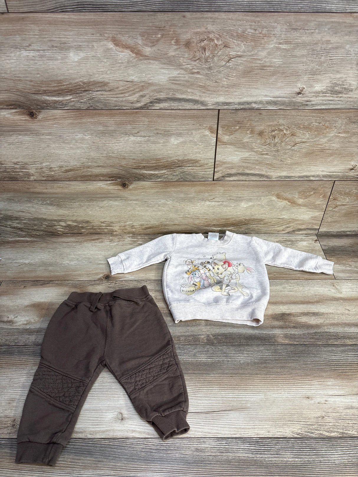 Disney Baby 2pc Winnie the Pooh Sweatshirt & Joggers Beige sz 3-6m