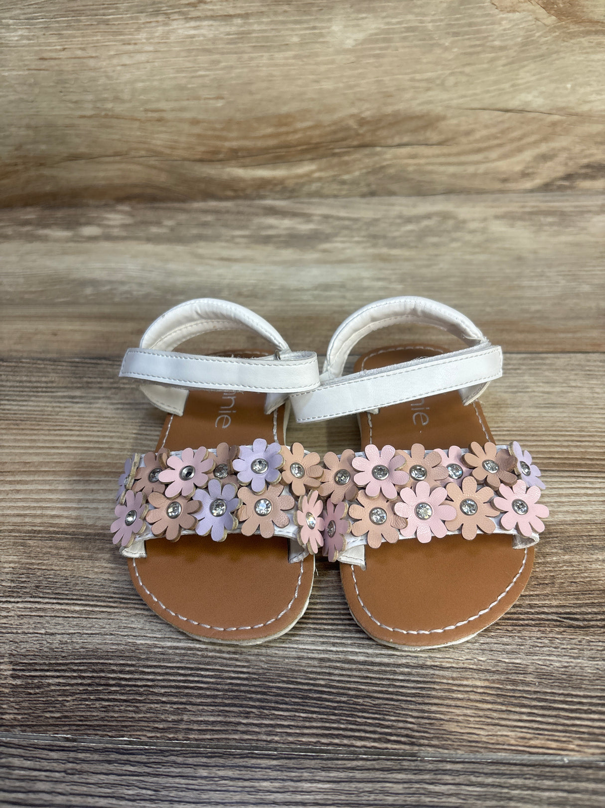 Annie Floral Sandals White sz 7c