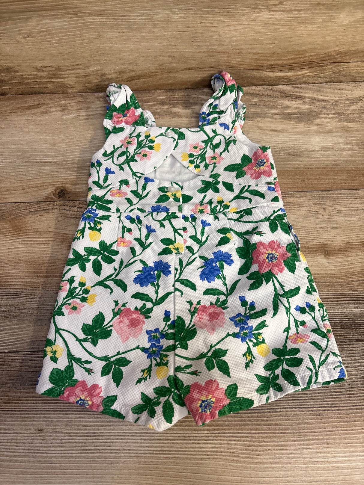 Janie and Jack Floral Pique Romper White sz 18-24m - Me n Mommy To Be