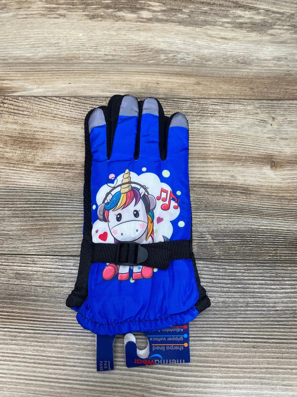 NEW ThermaWear Kid's Blue Unicorn Winter Ski Gloves - Me n Mommy To Be