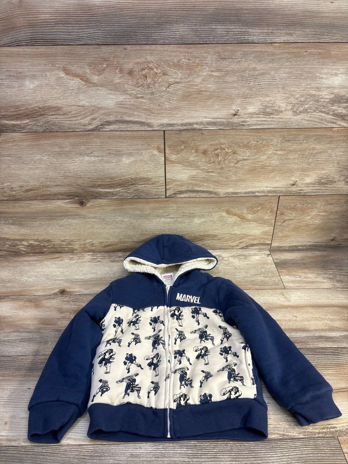 Marvel Super-Heroes Sherpa Lined Full-Zip Jacket Navy sz 5T
