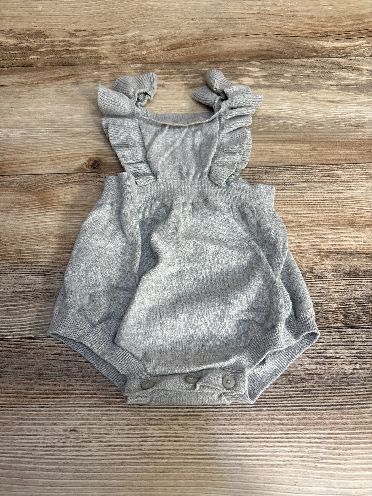 Baby Gap Ruffle Romper Grey sz 12-18m