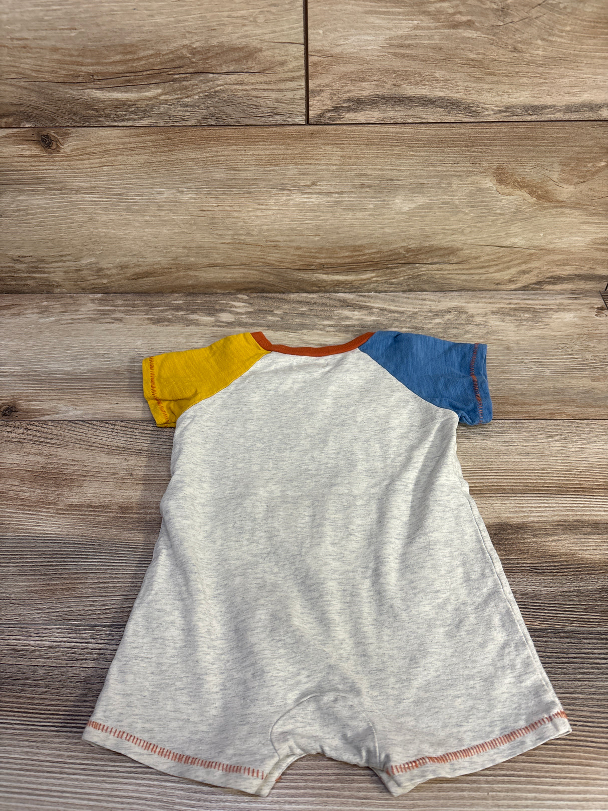 Mudpie Explorer Shortie Romper Grey sz 6-9m