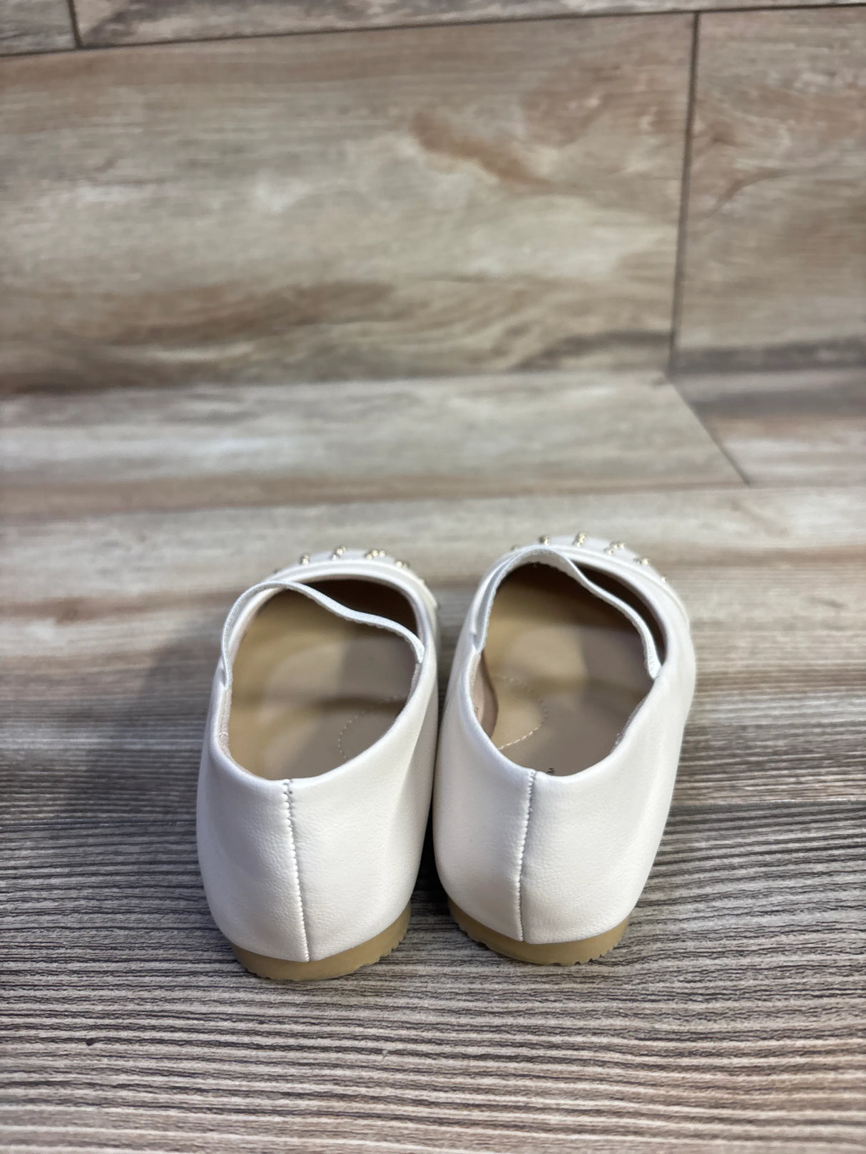 Cat & Jack Studded Ballet Flats Cream sz 6c