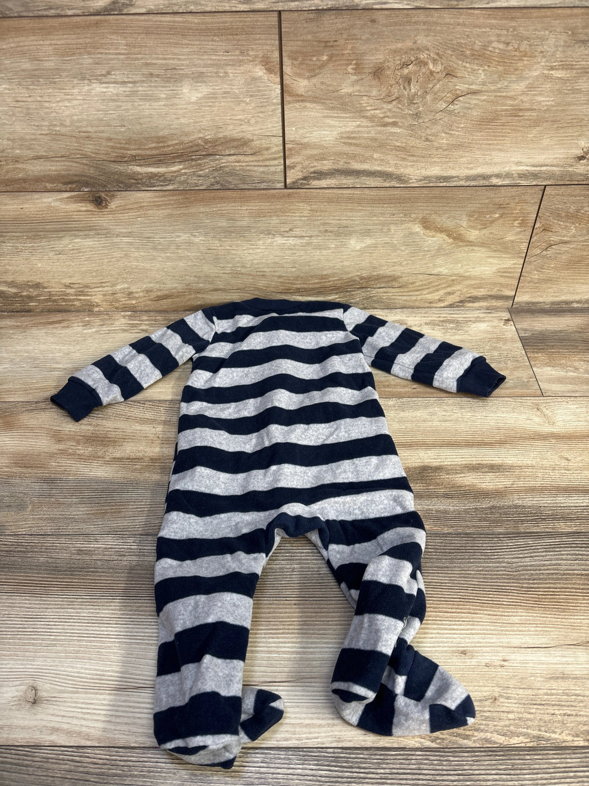 Carter's Striped Fire Truck Blanket Sleeper Grey 9m