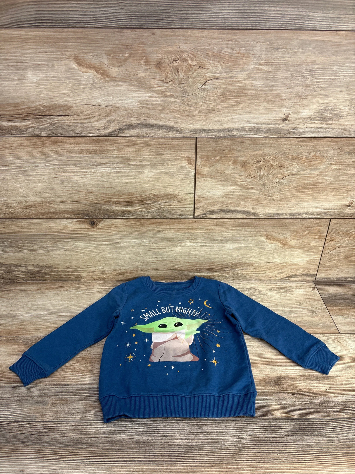 Star Wars Small But Mighty Yoda Sweatshirt Blue sz 3T