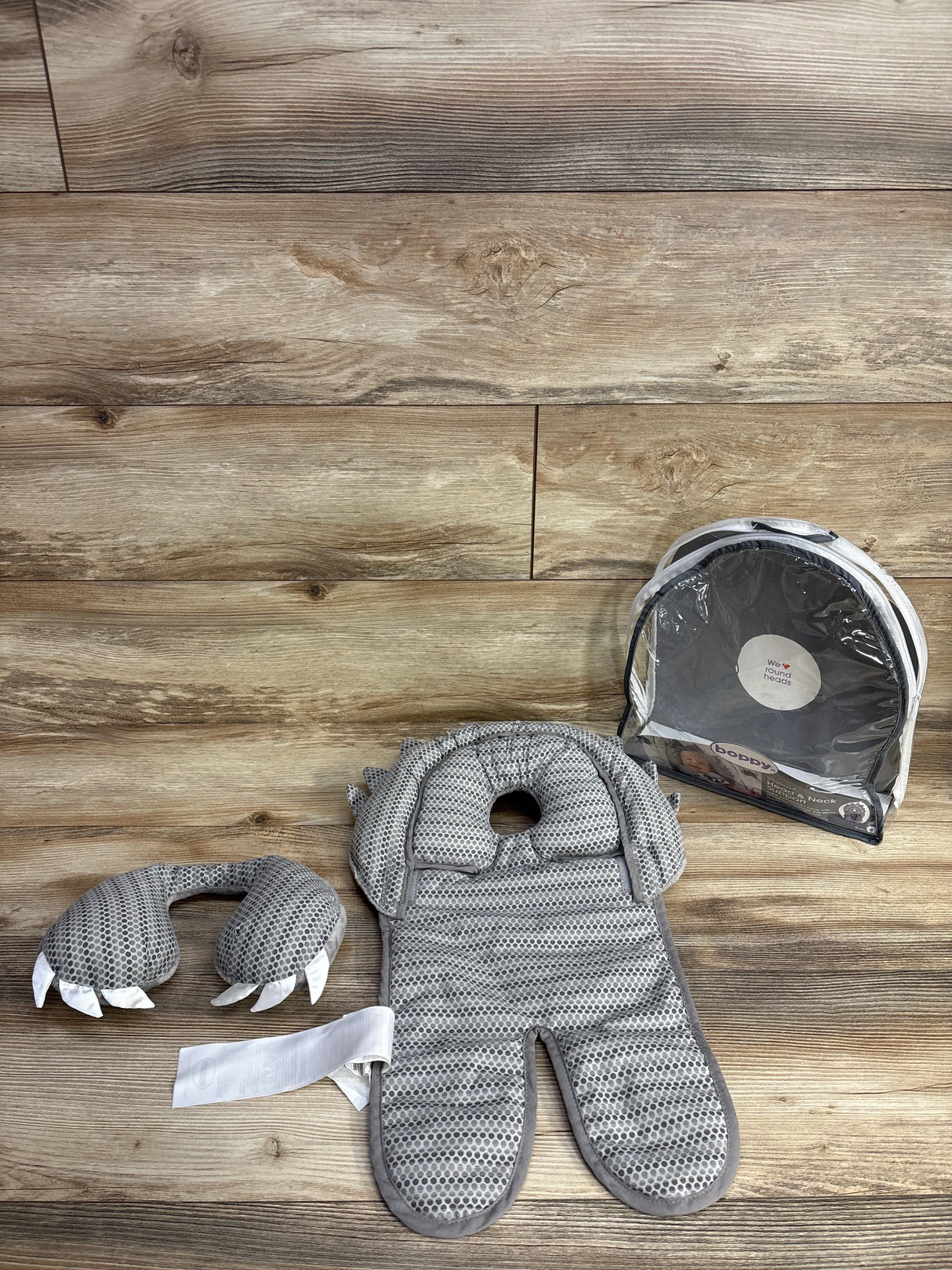 Boppy Preferred Head and Neck Support, Gray Dinosaur