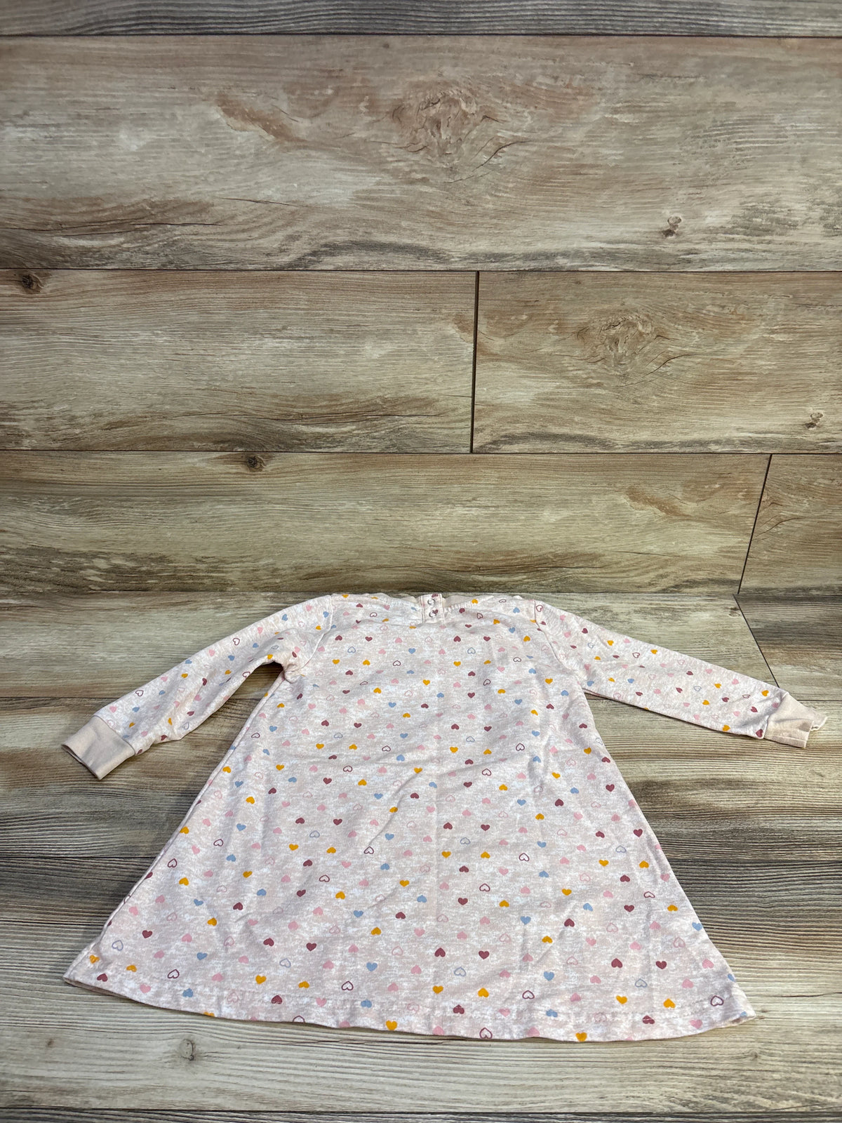 Picapino Long Sleeve Heart Print Dress Pink sz 3T