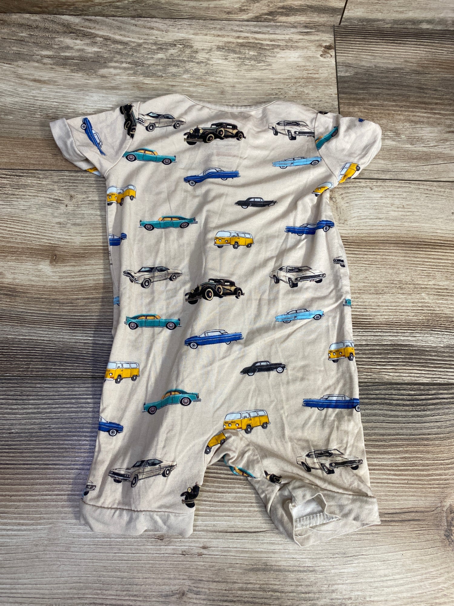 Miozing Car Print Short Romper Beige sz 3-6m
