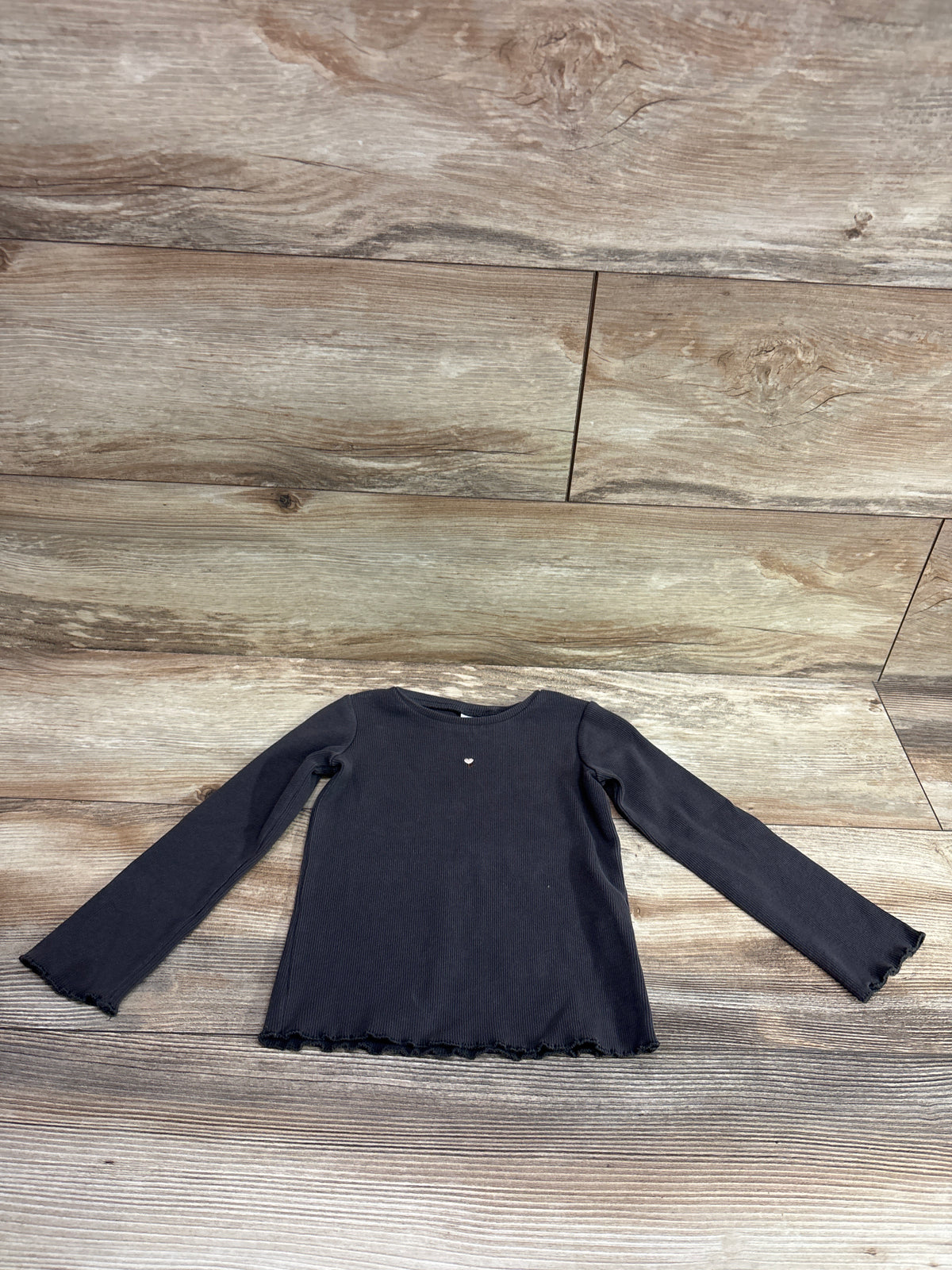Zara Long Sleeve Ribbed Shirt Grey sz 18-24m