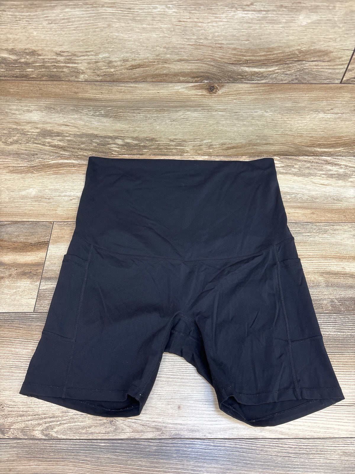 Poshdivah Over The Belly Yoga Shorts Black sz Large