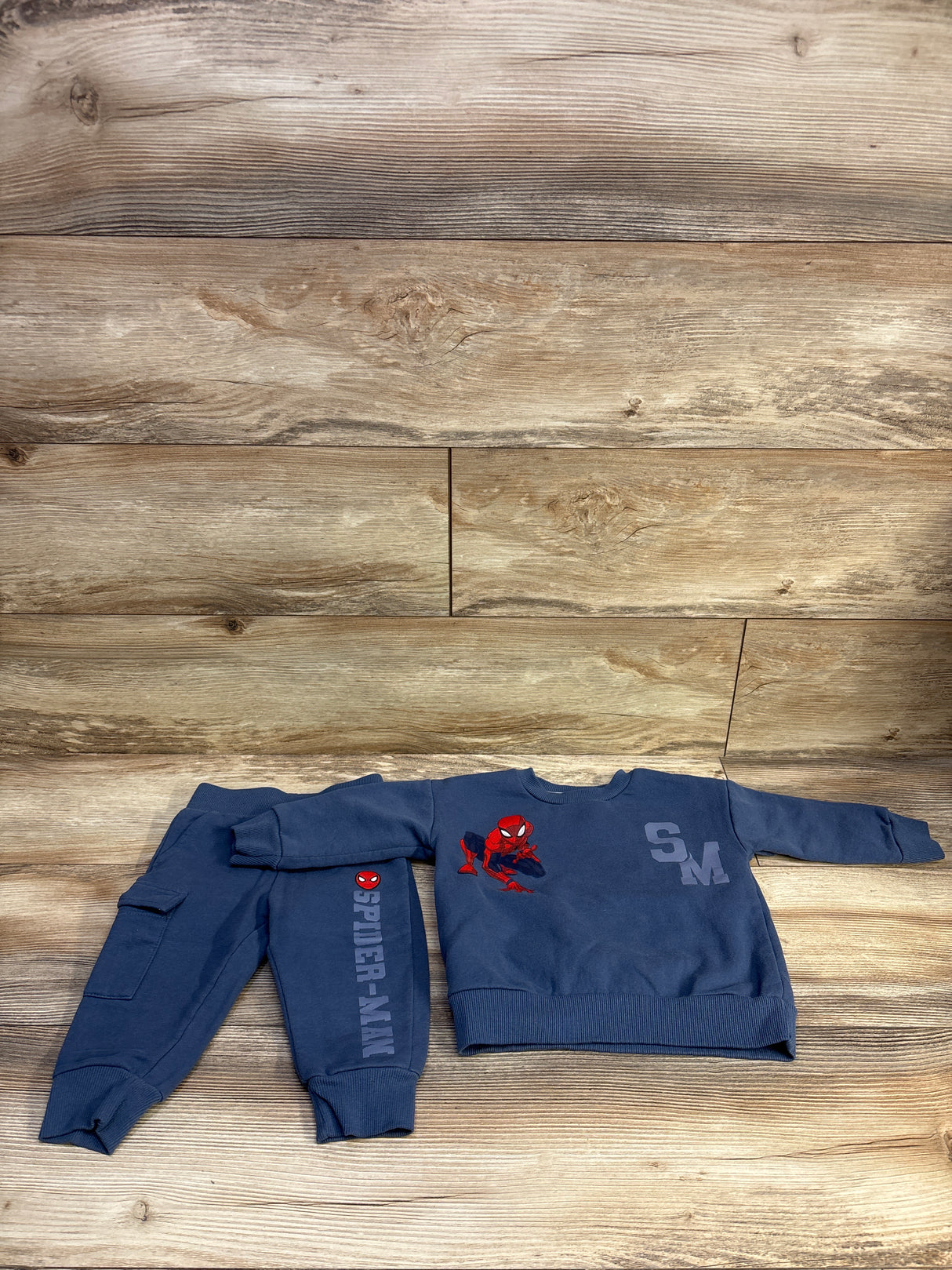 Marvel Spider-Man 2pc Pullover Sweatshirt & Joggers Set Blue sz 18m