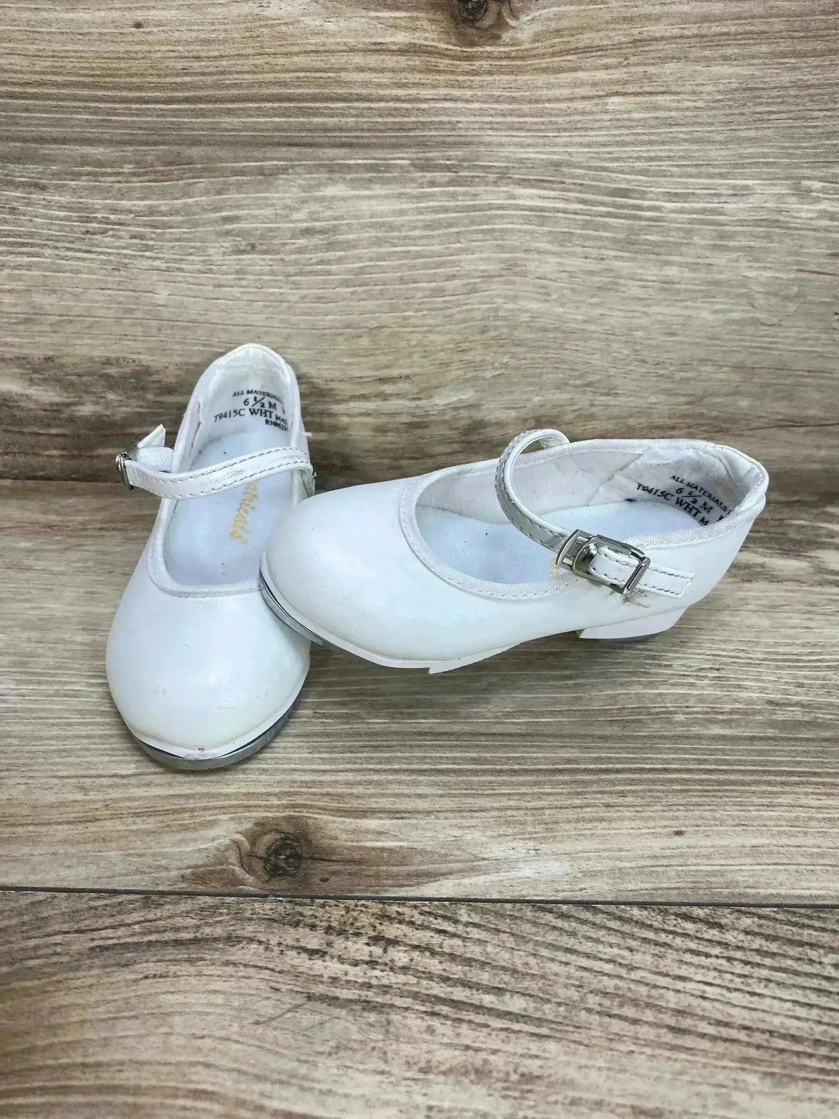 Theatricals Tap Buckle Shoes White Sz 6.5c - Me n Mommy To Be