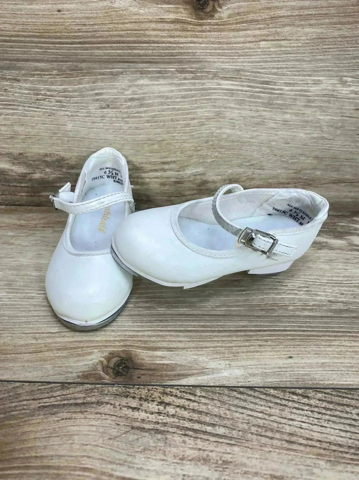Theatricals Tap Buckle Shoes White Sz 6.5c - Me n Mommy To Be