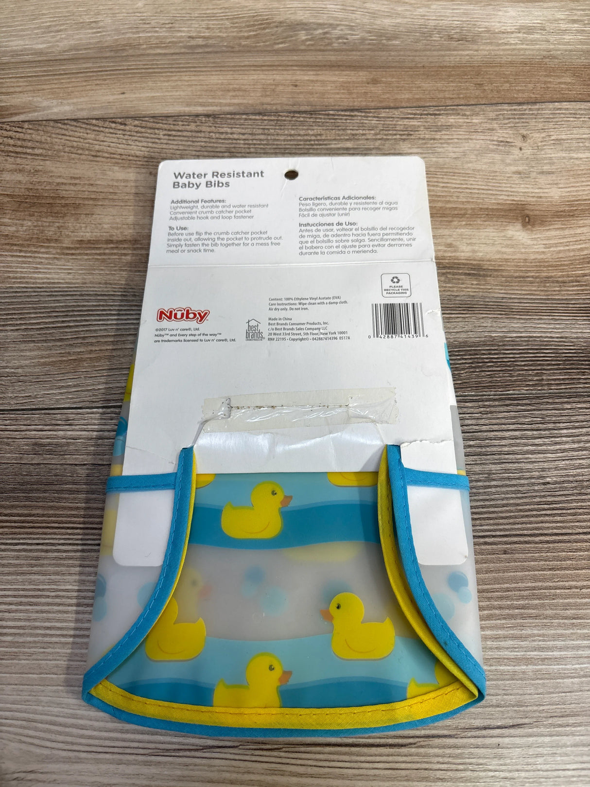 NEW Nuby Water Resistant Baby Bibs 2pk