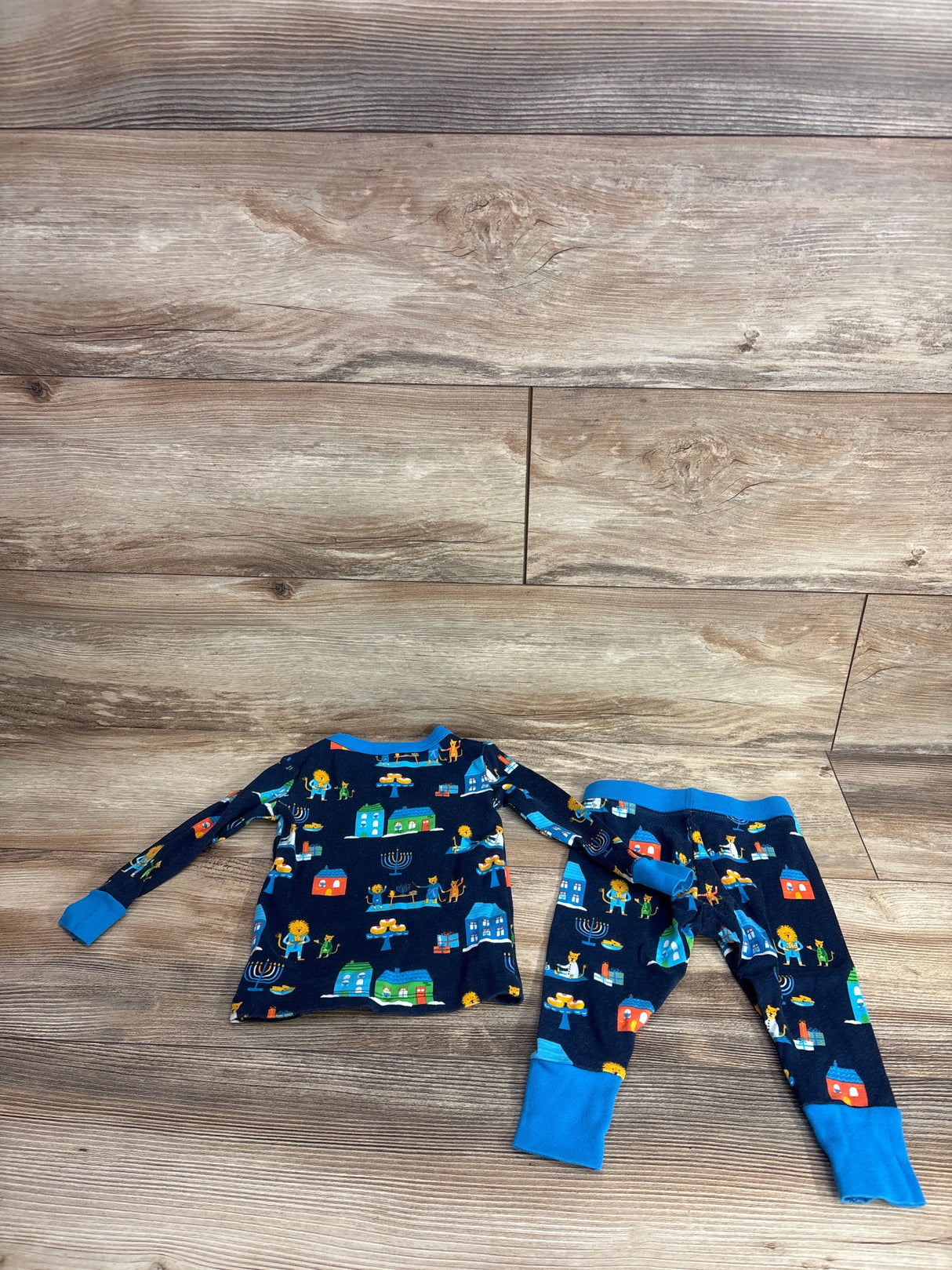 Hanukkah 2pc Pajama Set Navy sz 18m
