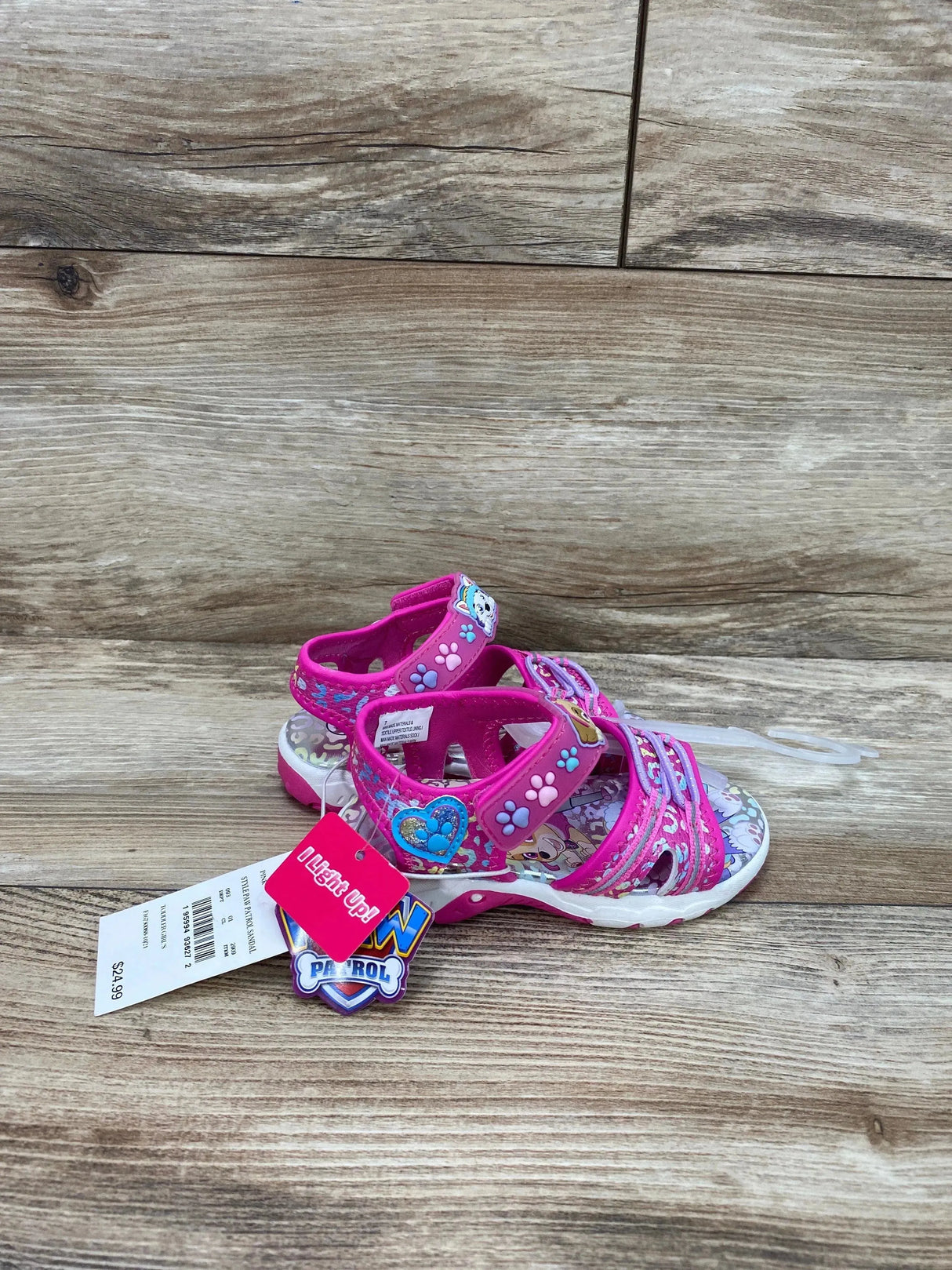 NEW Paw Patrol Adventure Ankle Strap Sandals Pink sz 7c - Me 'n Mommy To Be