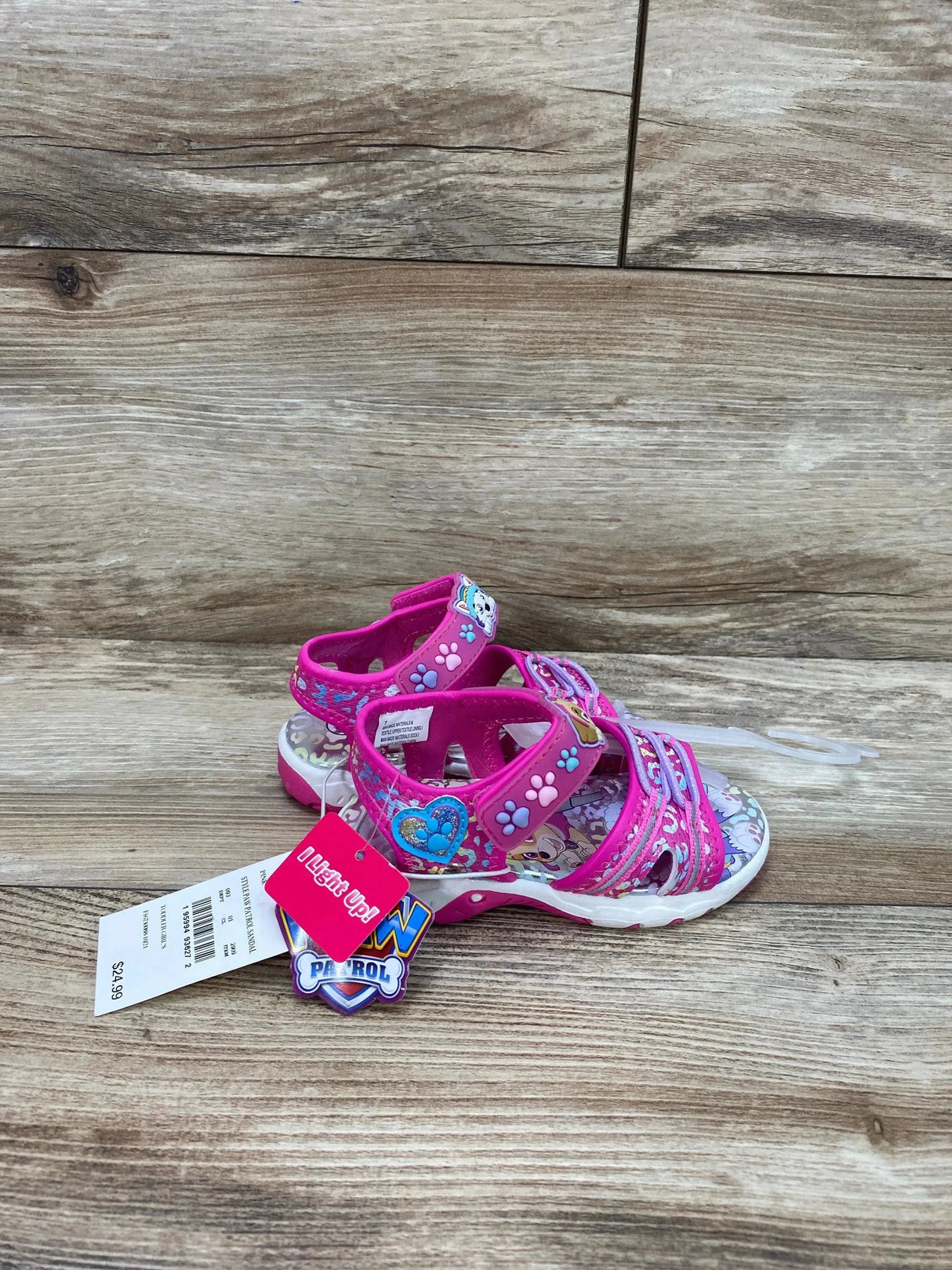 NEW Paw Patrol Adventure Ankle Strap Sandals Pink sz 7c - Me 'n Mommy To Be