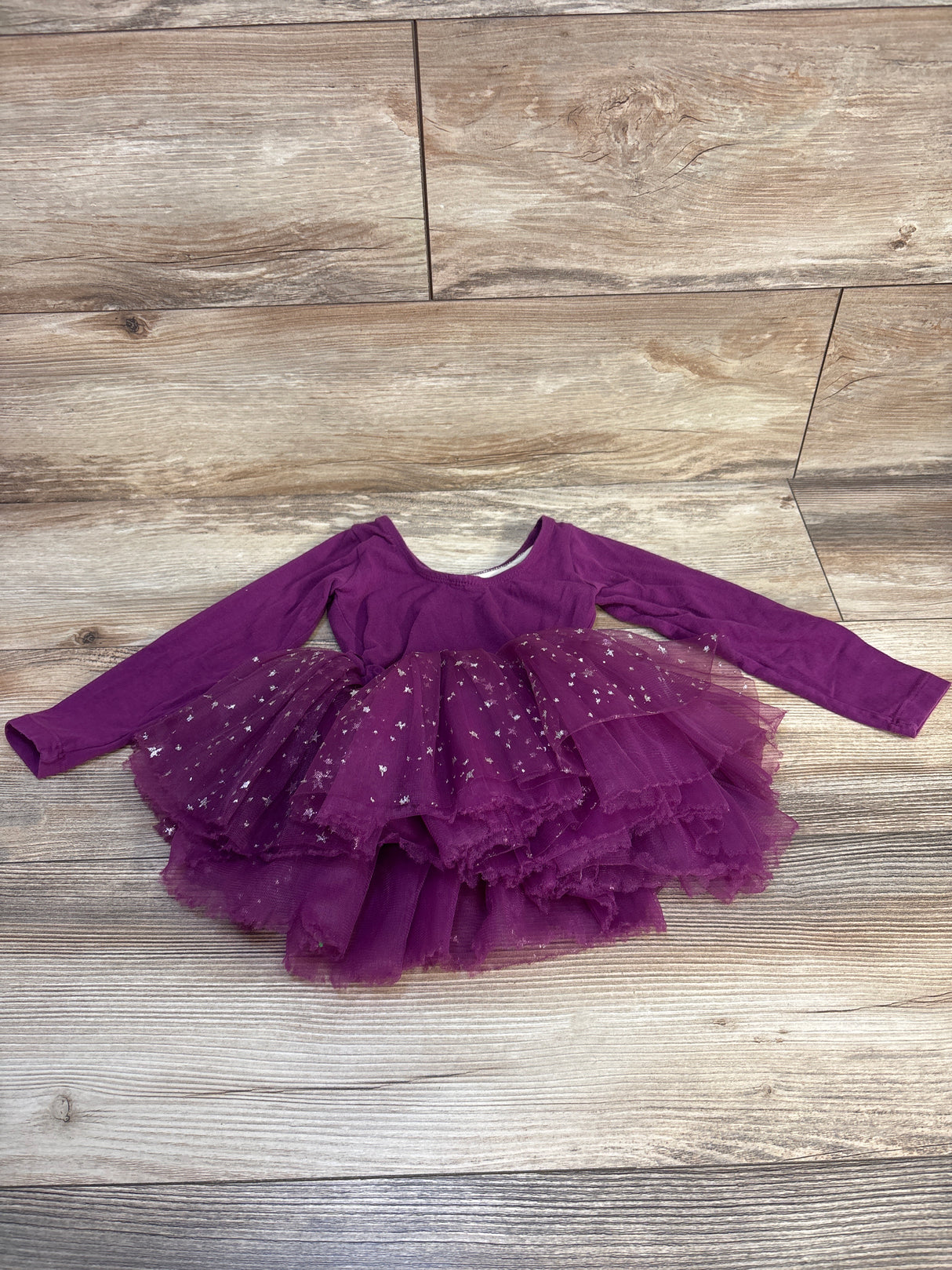 Dancina Skirted Leotard Long Sleeve Tutu Ballet Dress Purple sz 2-3T