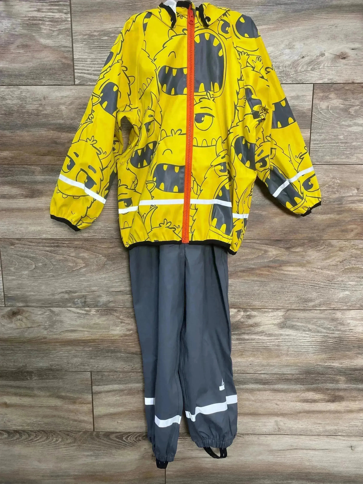 Orline Pro Kids Rain Suit Yellow/Grey sz 5T - Me n Mommy To Be