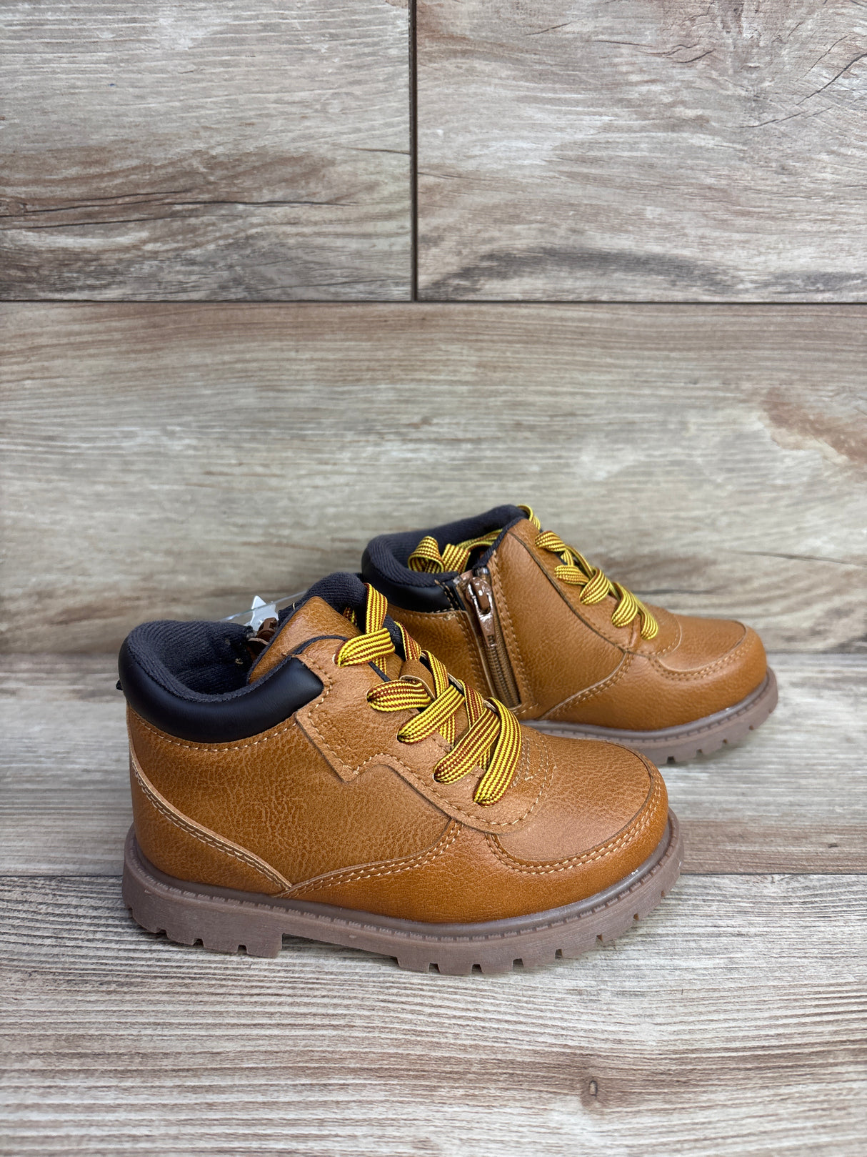 NEW Carter's Boston Faux Leather High-Top Boots Brown sz 10c