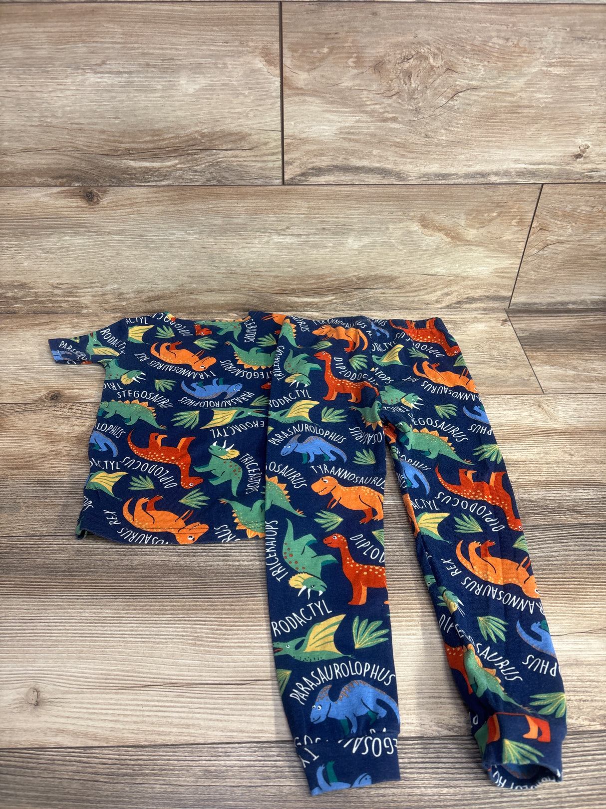 Children's Place 2pc Dinosaur Pajama Set Navy sz 4T