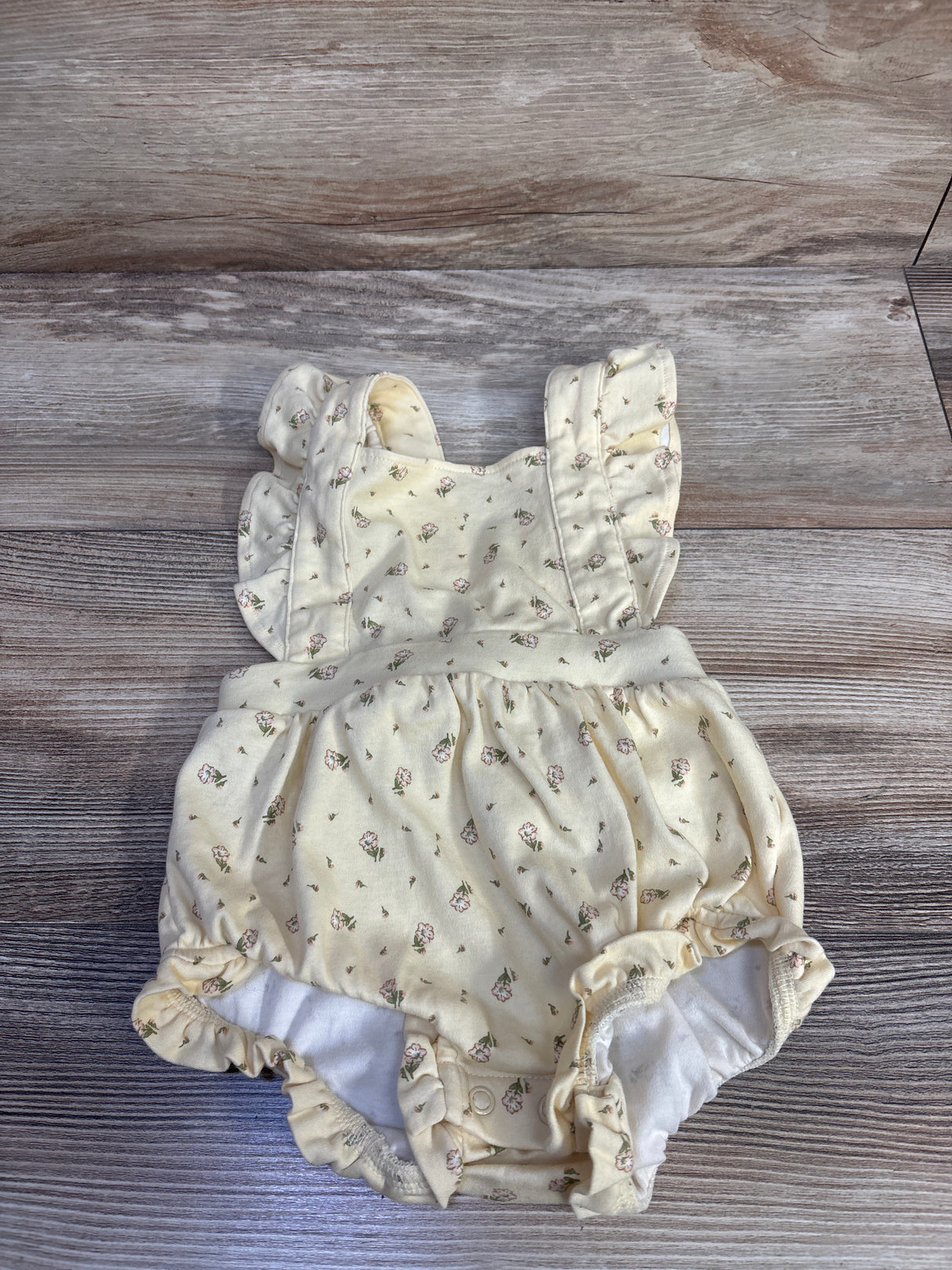 Amazon Essentials x Sofia Grainge Floral Bubble Romper Yellow sz 18m