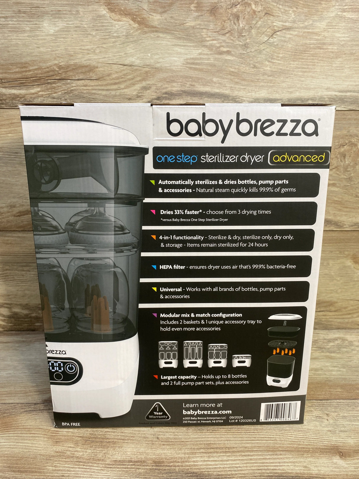 NEW Baby Brezza One Step Baby Bottle Sterilizer & Dryer Advanced