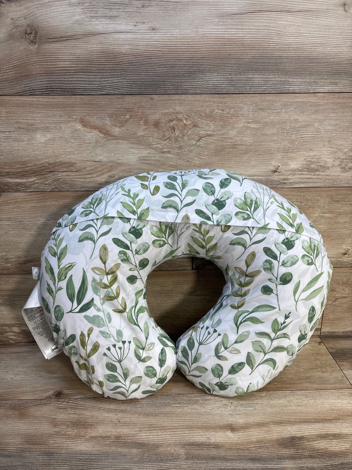 Boppy Nursing Pillow with Leaf Slipcover