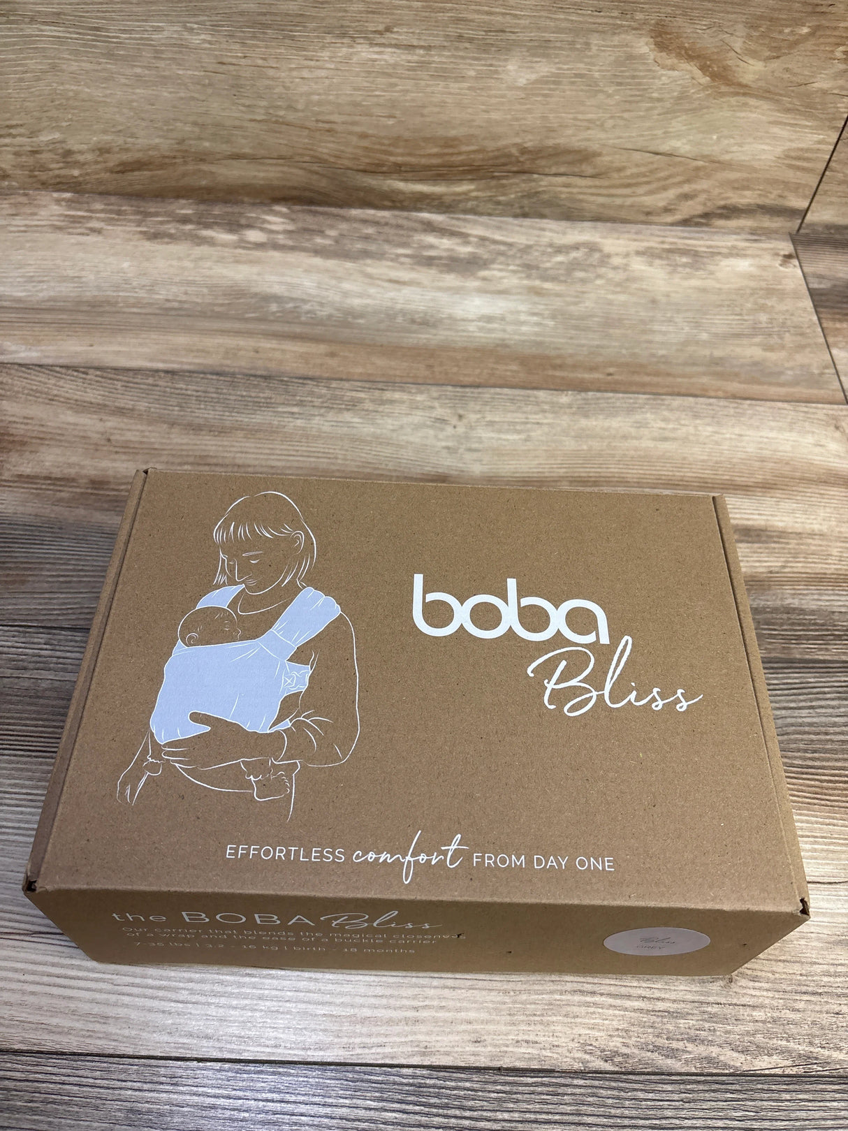 Boba Bliss 2-in-1 Hybrid Baby Carrier & Wrap, Grey 7-35lbs
