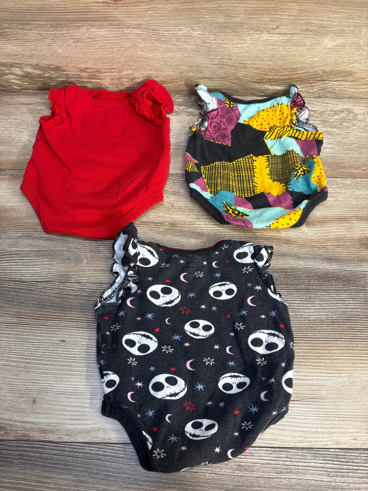 Disney The Nightmare Before Christmas 3pk Bodysuits sz 0-3m
