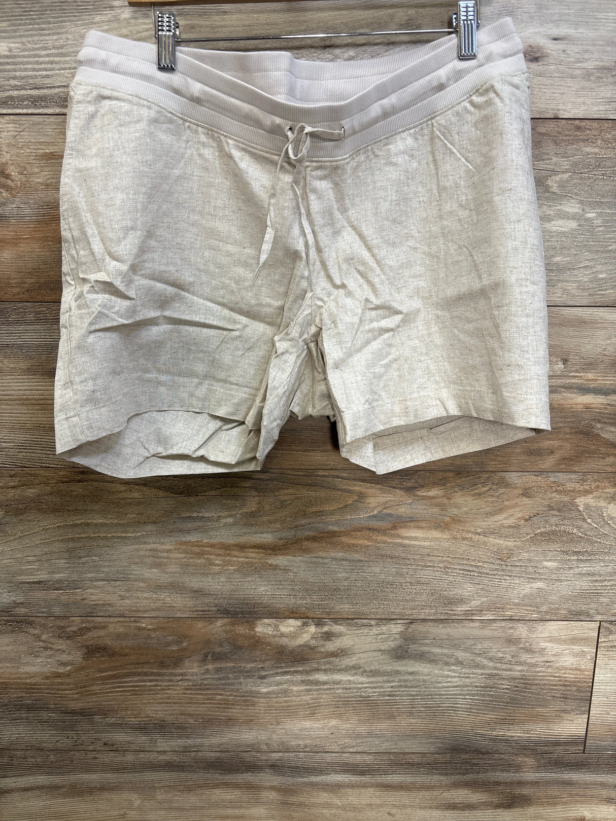 NWOT Gap Maternity Linen-Blend Shorts Beige sz Large