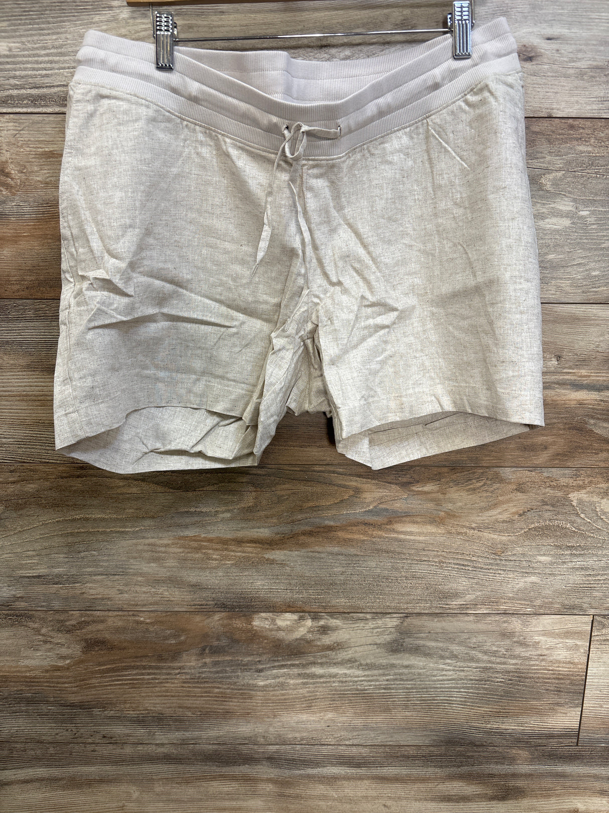 NWOT Gap Maternity Linen-Blend Shorts Beige sz Large