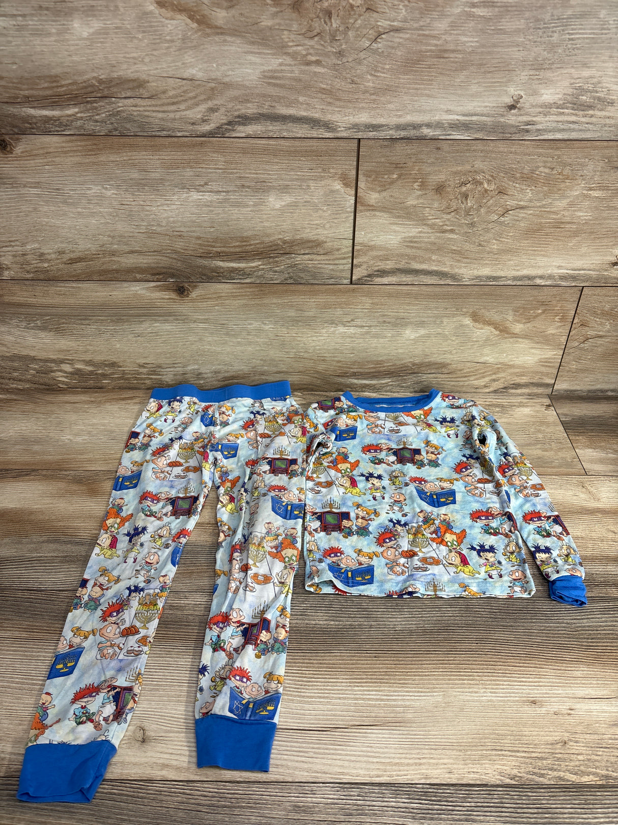 Showstoppers Silly Babies Rugrats 2pc Sleep Set Blue sz 3T