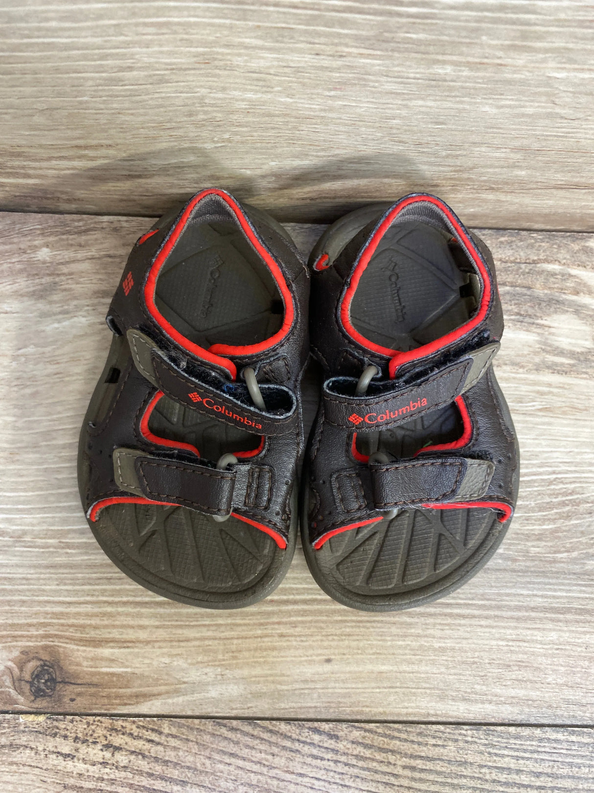 Columbia Toddler Techsun Vent Sandals Red/Brown Sz 5c - Me n Mommy To Be