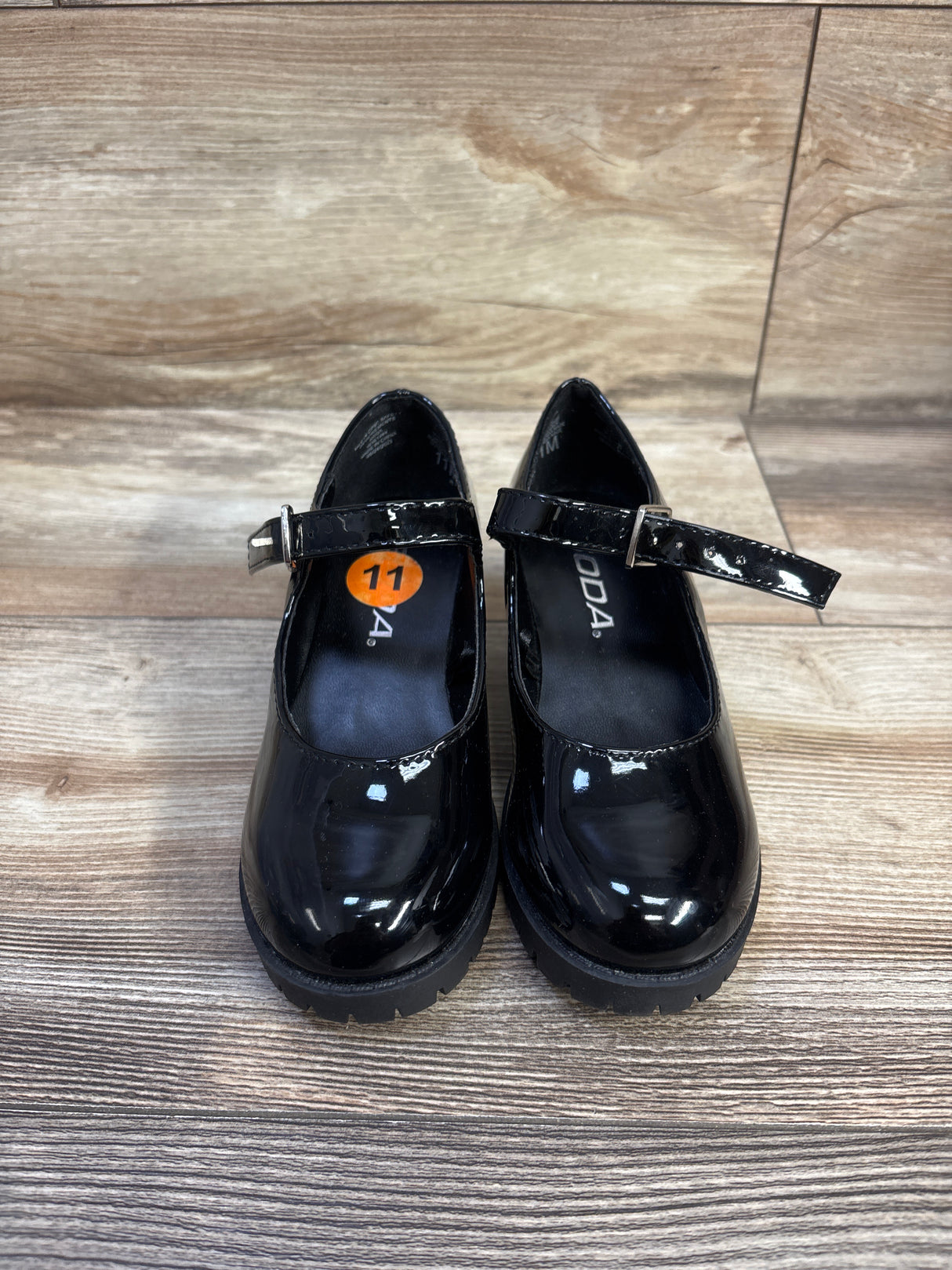 Soda Boxer Mary Jane Chunky Block Heel Black sz 11c