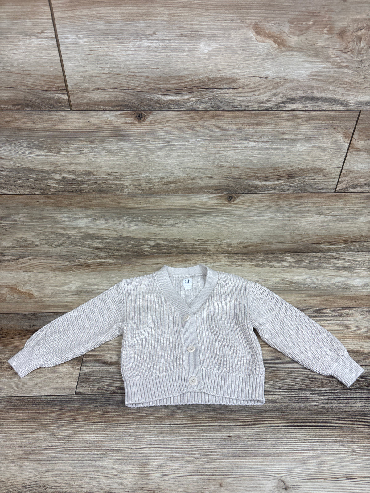 Baby Gap Knit Button-Up Cardigan Beige sz 18-24m