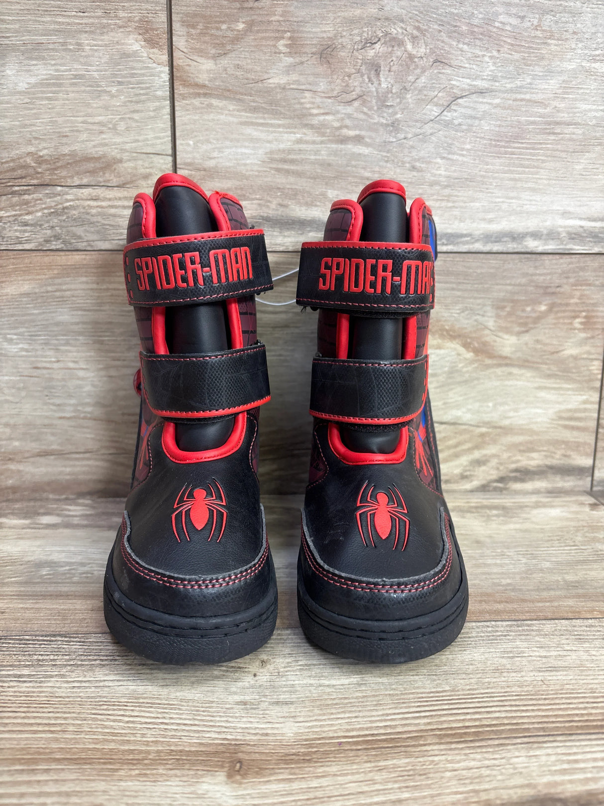 NEW Marvel Spider-Man Light-Up Winter Boots Black sz 1Y