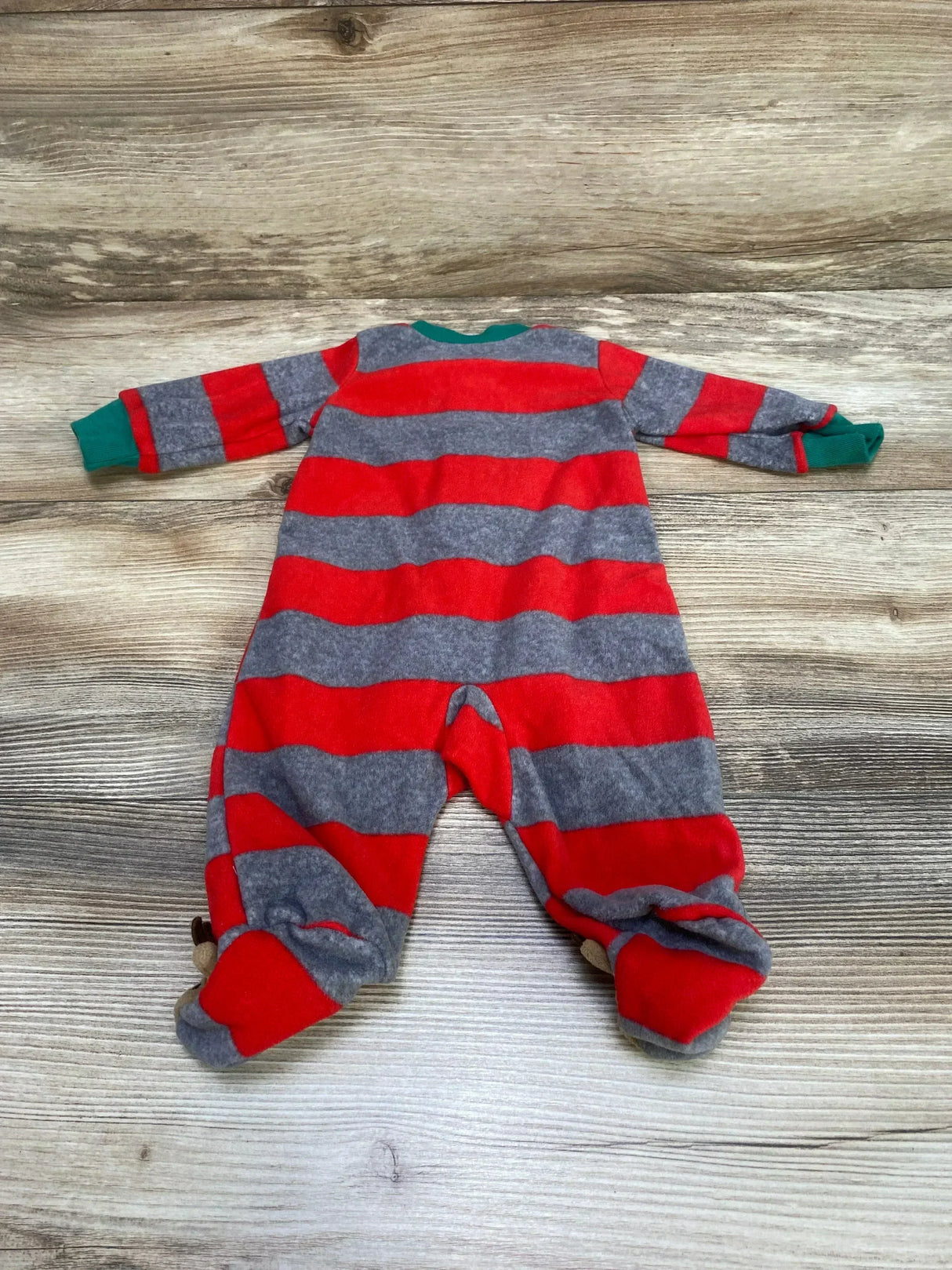 Just One You Striped Blanket Sleeper Red/Grey sz Newborn - Me n Mommy To Be