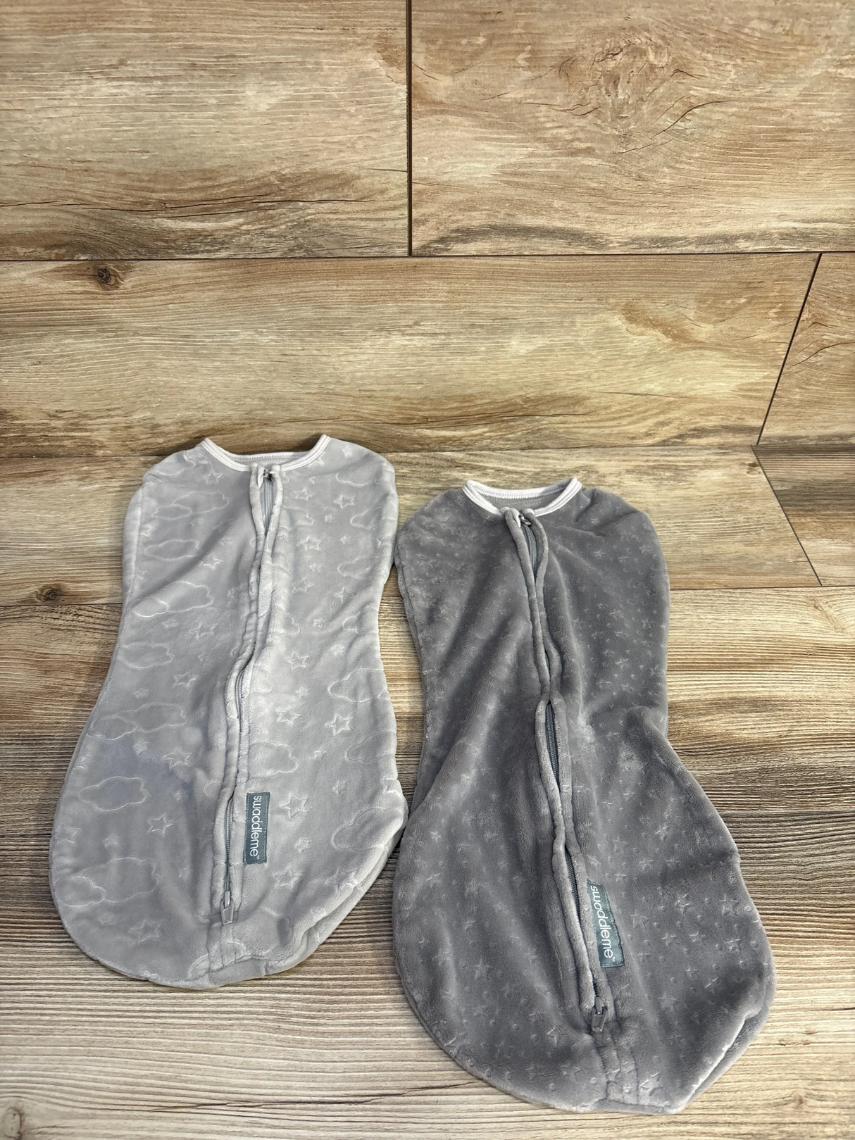 Swaddle Me 2pk Velboa Swaddle Pod Set Grey sz 0-2m