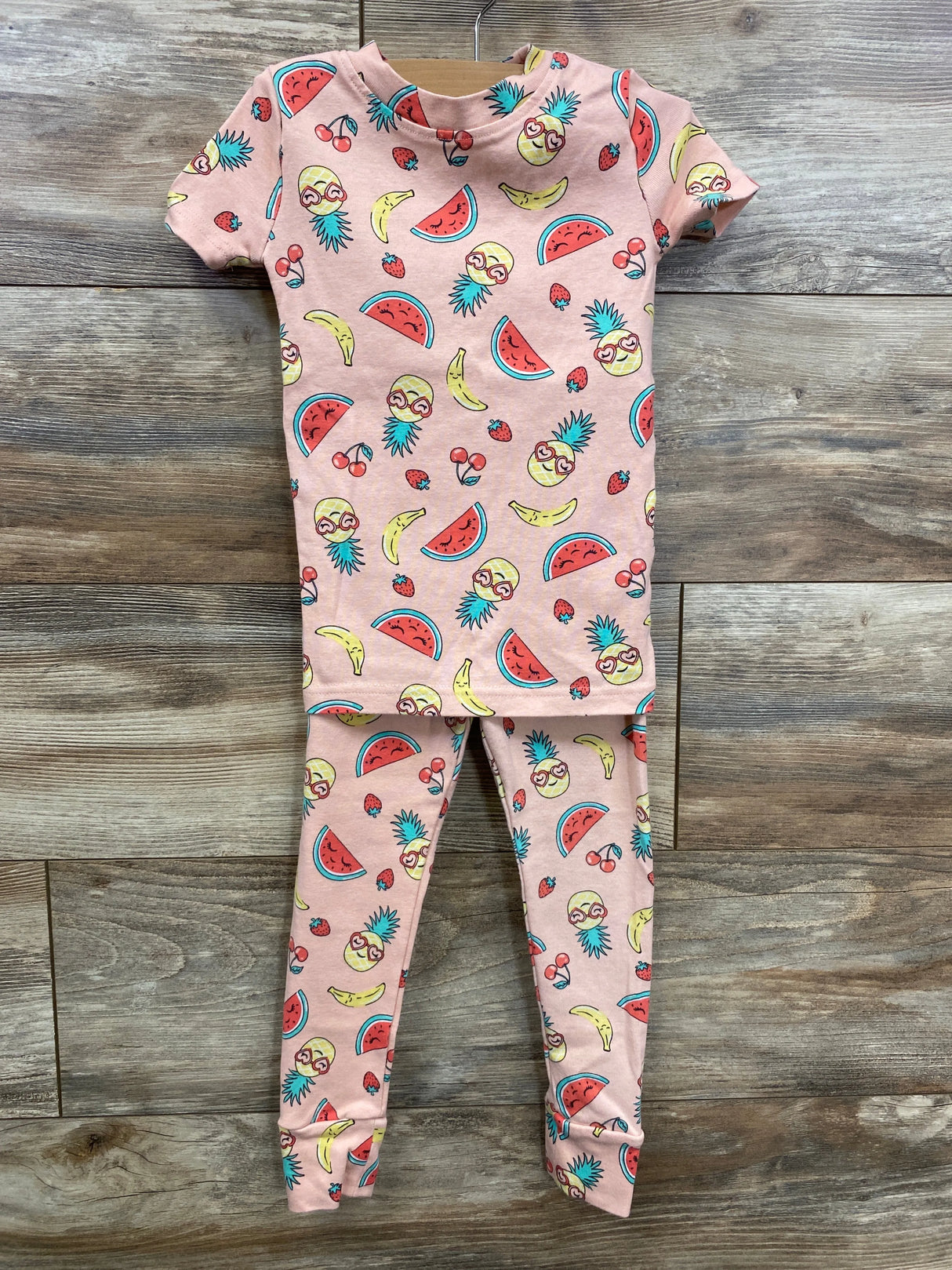 Kirkland 2pc Fruit Pajama Set Pink sz 4T
