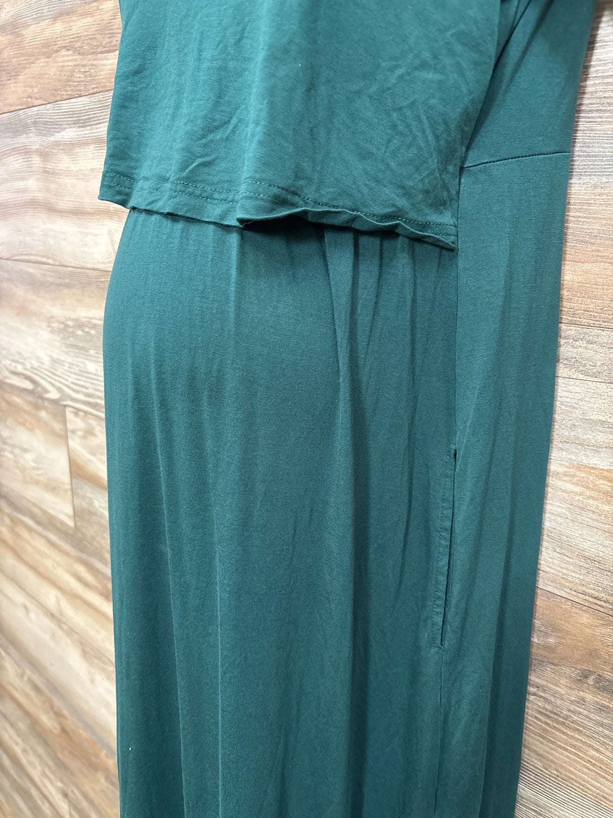 Smallshow Nursing Maxi Maternity Dress Green sz Medium