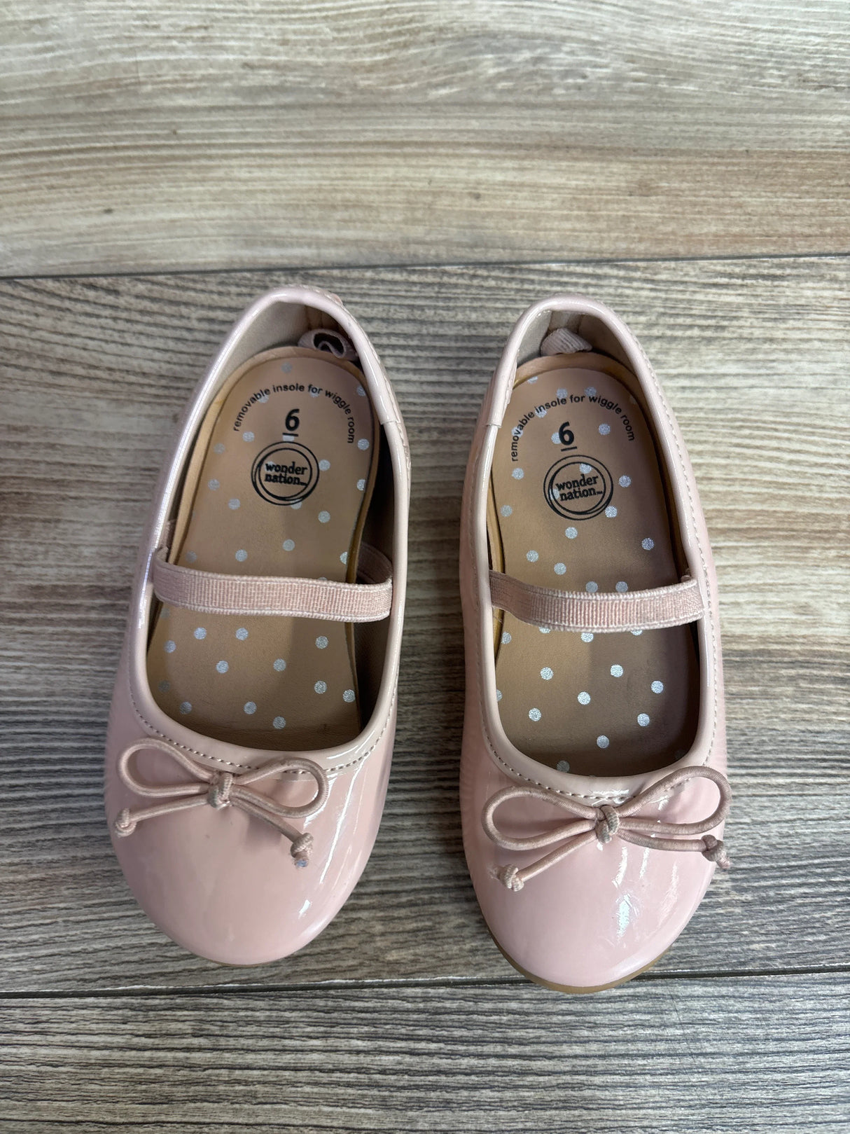 Wonder Nation Bow Ballet Flats Pink sz 6c