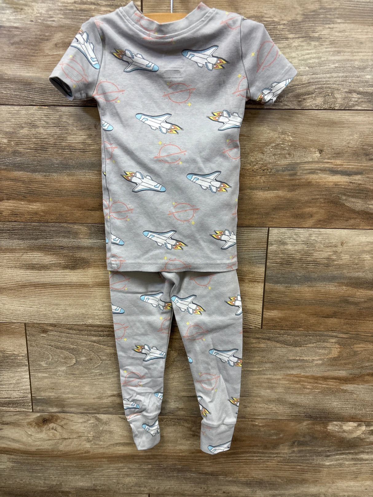 Kirkland 2pc Spaceship Pajama Set Grey sz 4T